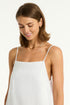 Sea Level Tidal Linen Shift Short Dress
